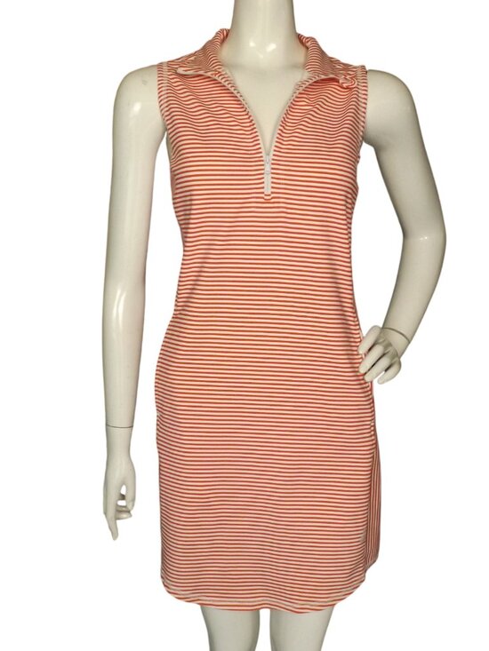 Tommy Bahama Dresses & Skirts - TOMMY BAHAMA Mini Dress, S, Islandzone, Red/White Stripe, Activewear, Zip Neck